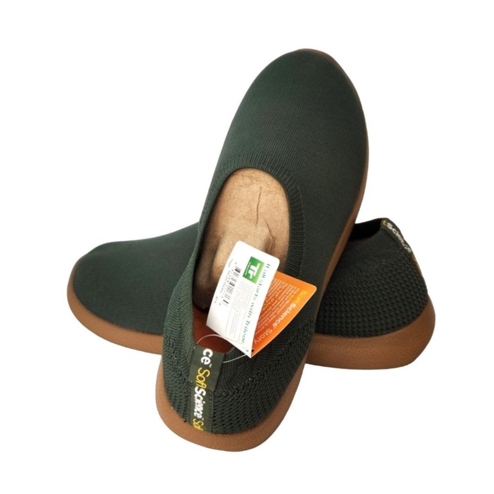 SoftScience The Tradewind Men's Slip On Athleisure Shoes - Sage & Tan Sole